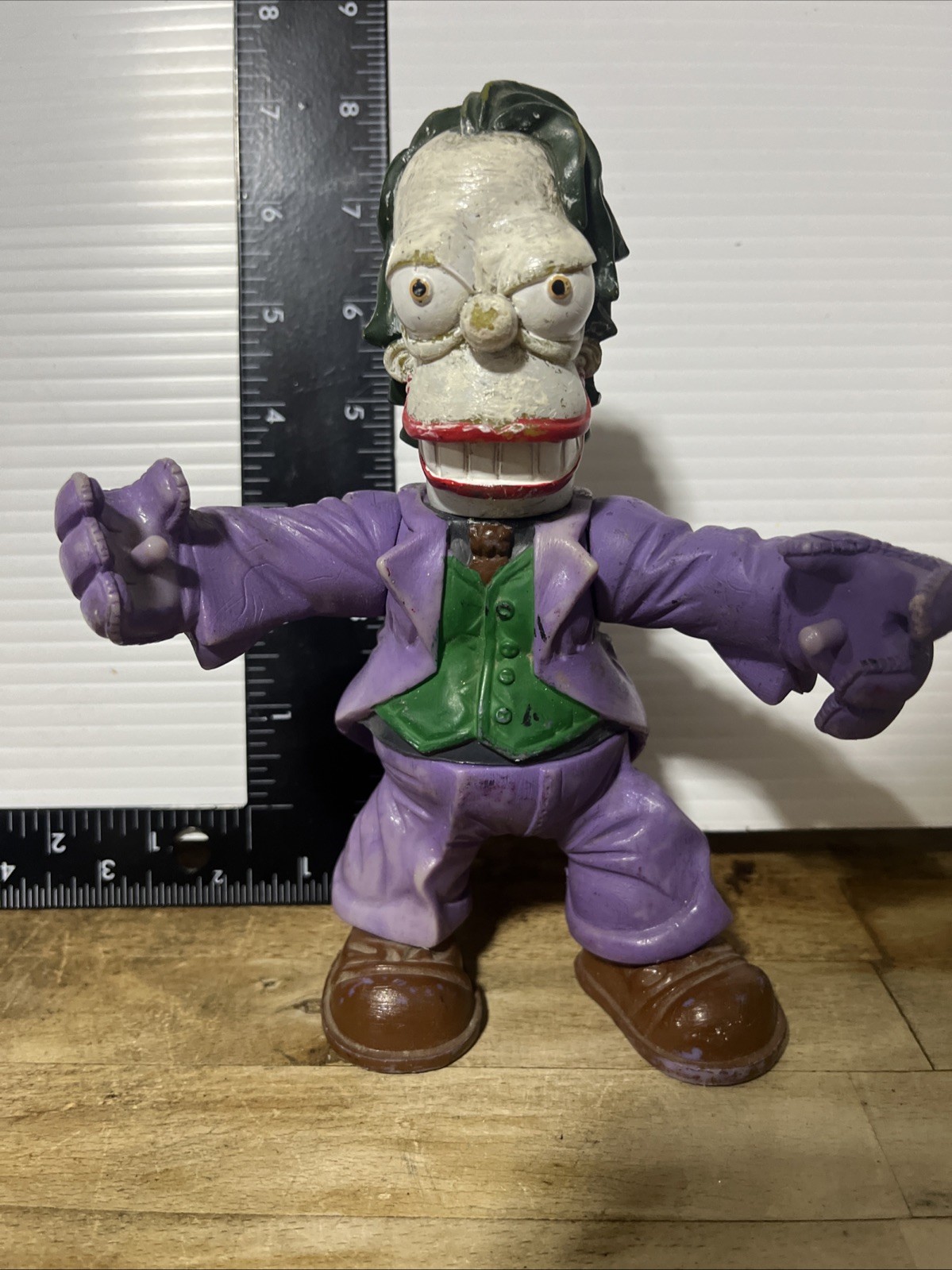 Homer Simpson Parody As Joker Mexican Bootleg Hard Plastic Rare Nice