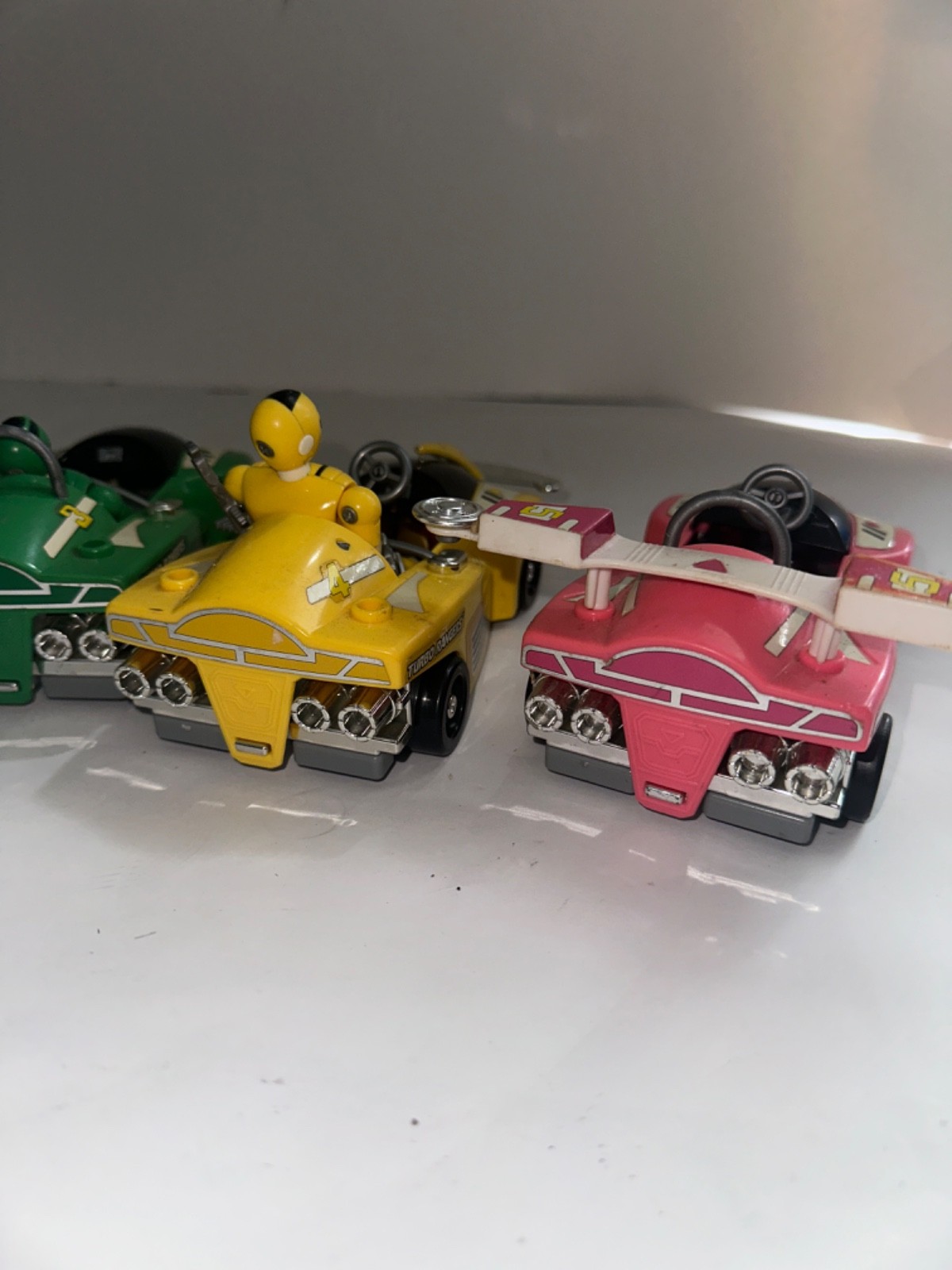 Lot Vintage 1997 Bandai Turbo Power Rangers Cars, Figures, and accessories
