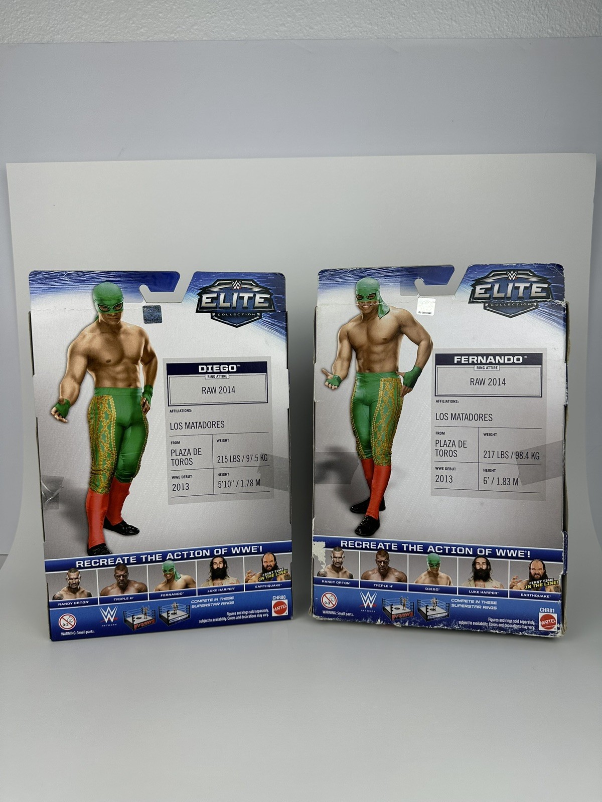 WWE Elite Series 32 Los Matadores Diego & Fernando Action Figure Lot NEW Mattel
