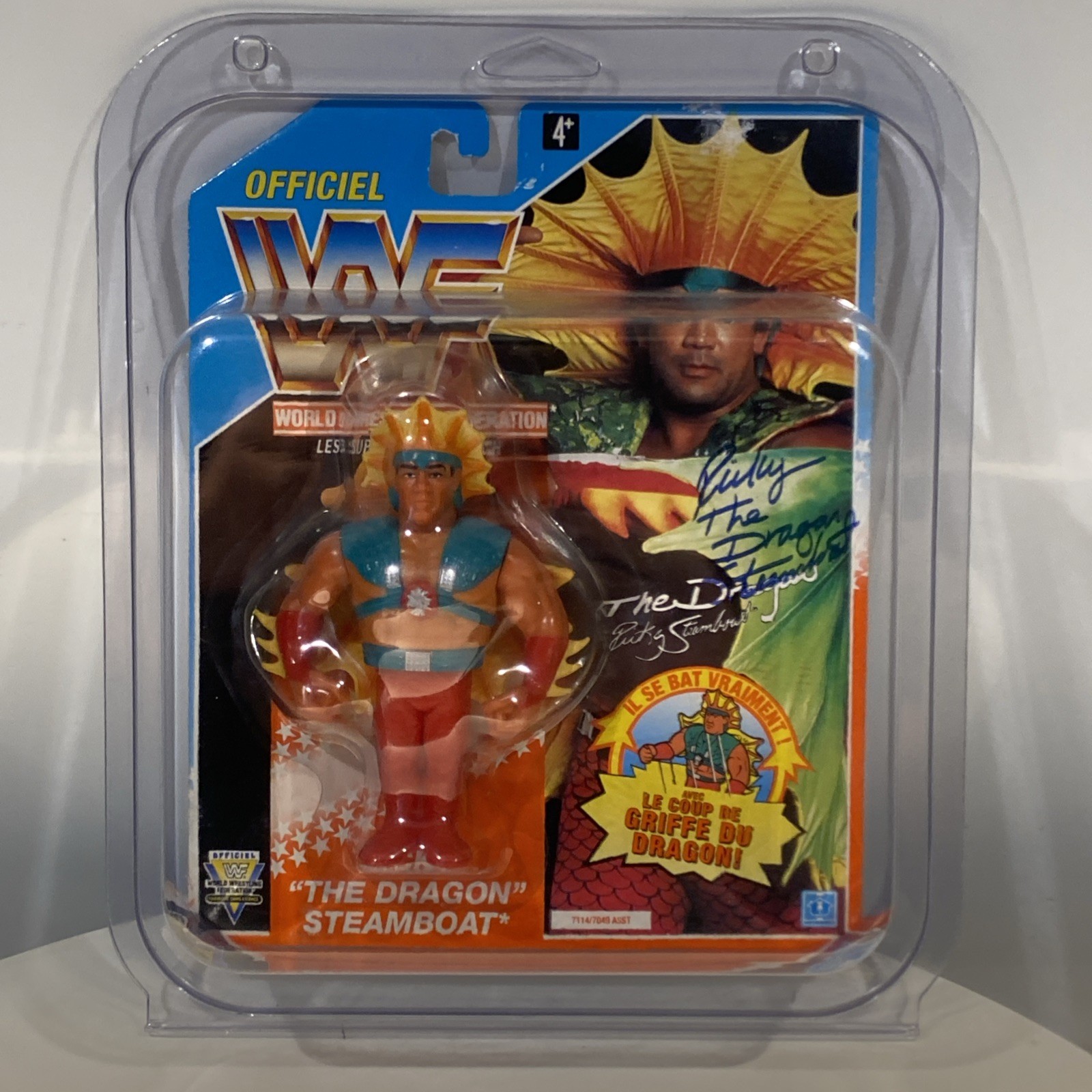 RARE Autographed Ricky Steamboat WWF VTG Hasbro Action Figure 1992 New MOC 🔥