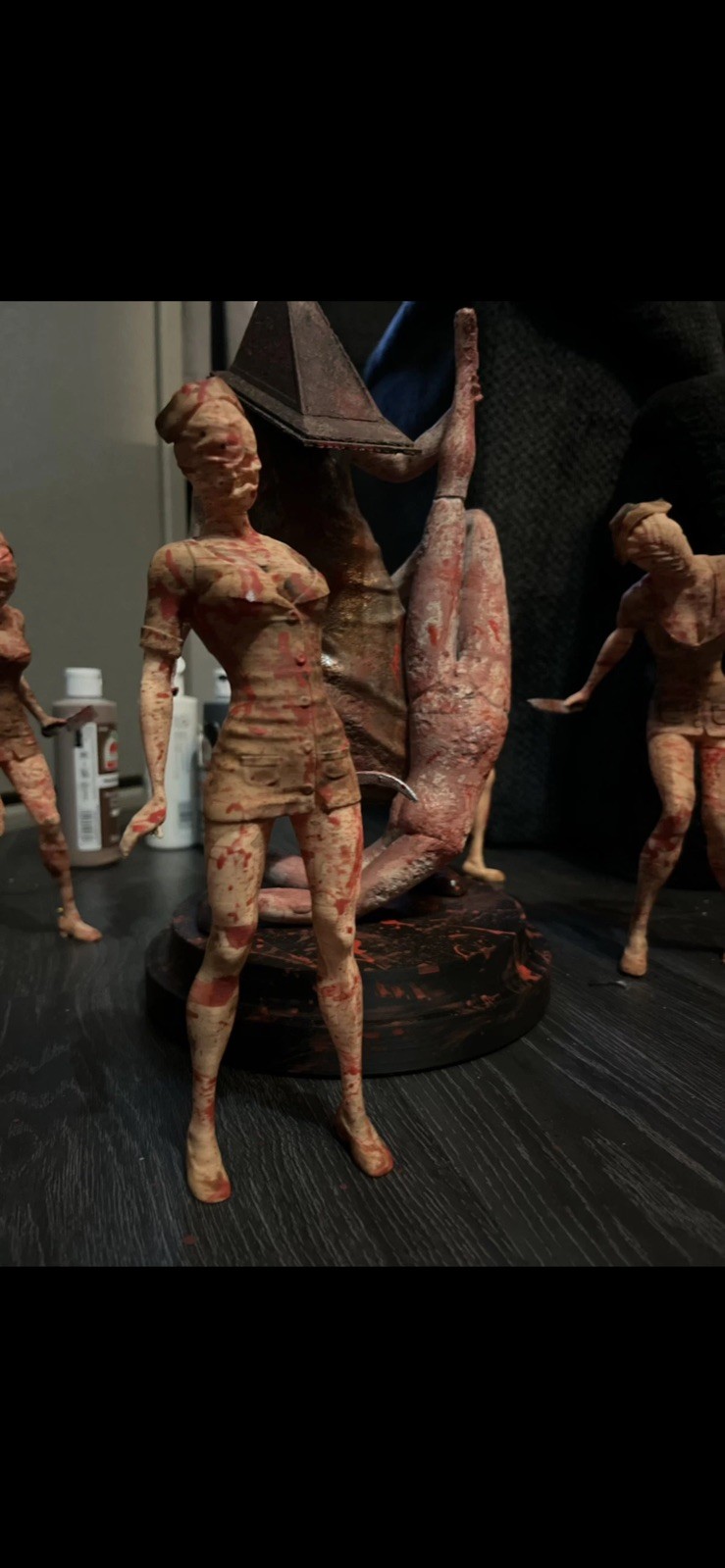 12 inch Silent Hill Pyramid Head and 4 Nurses Collectible Figures