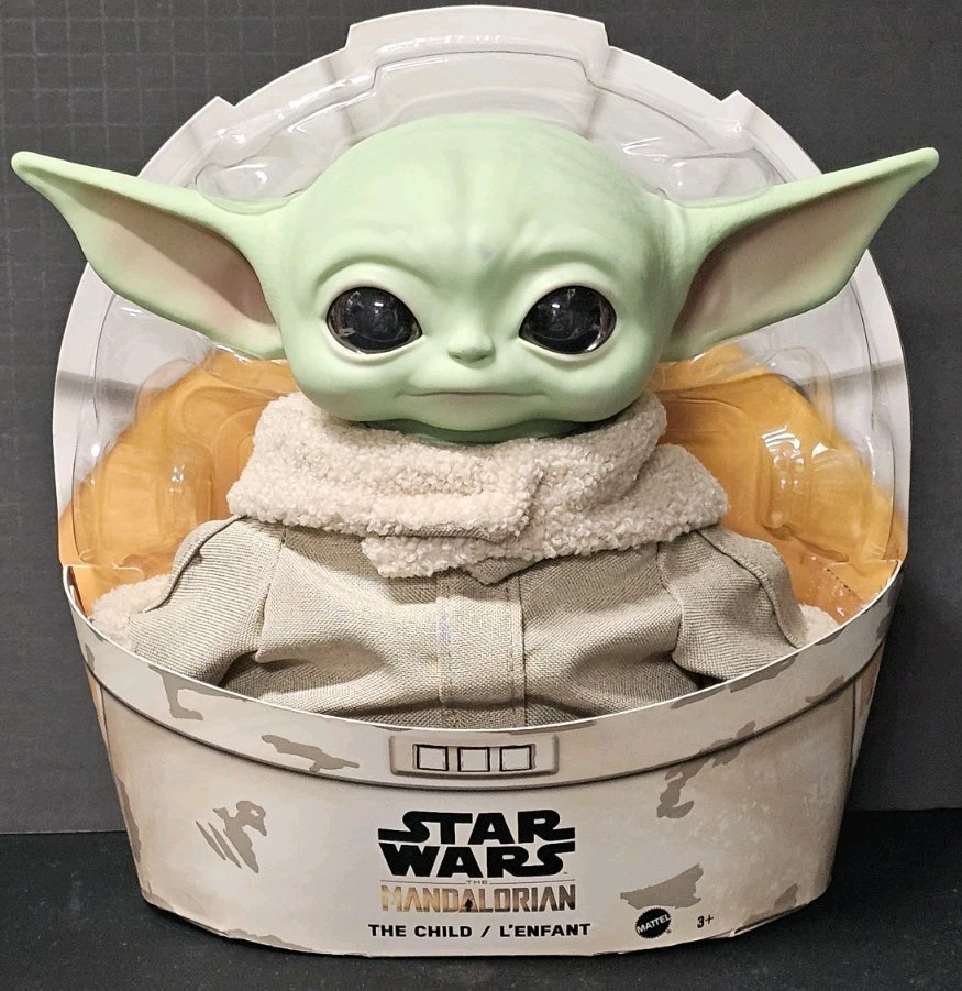 Star Wars Mandalorian The Child Plush 11″ Baby Yoda Doll Grogu Soft Mattel GWD85