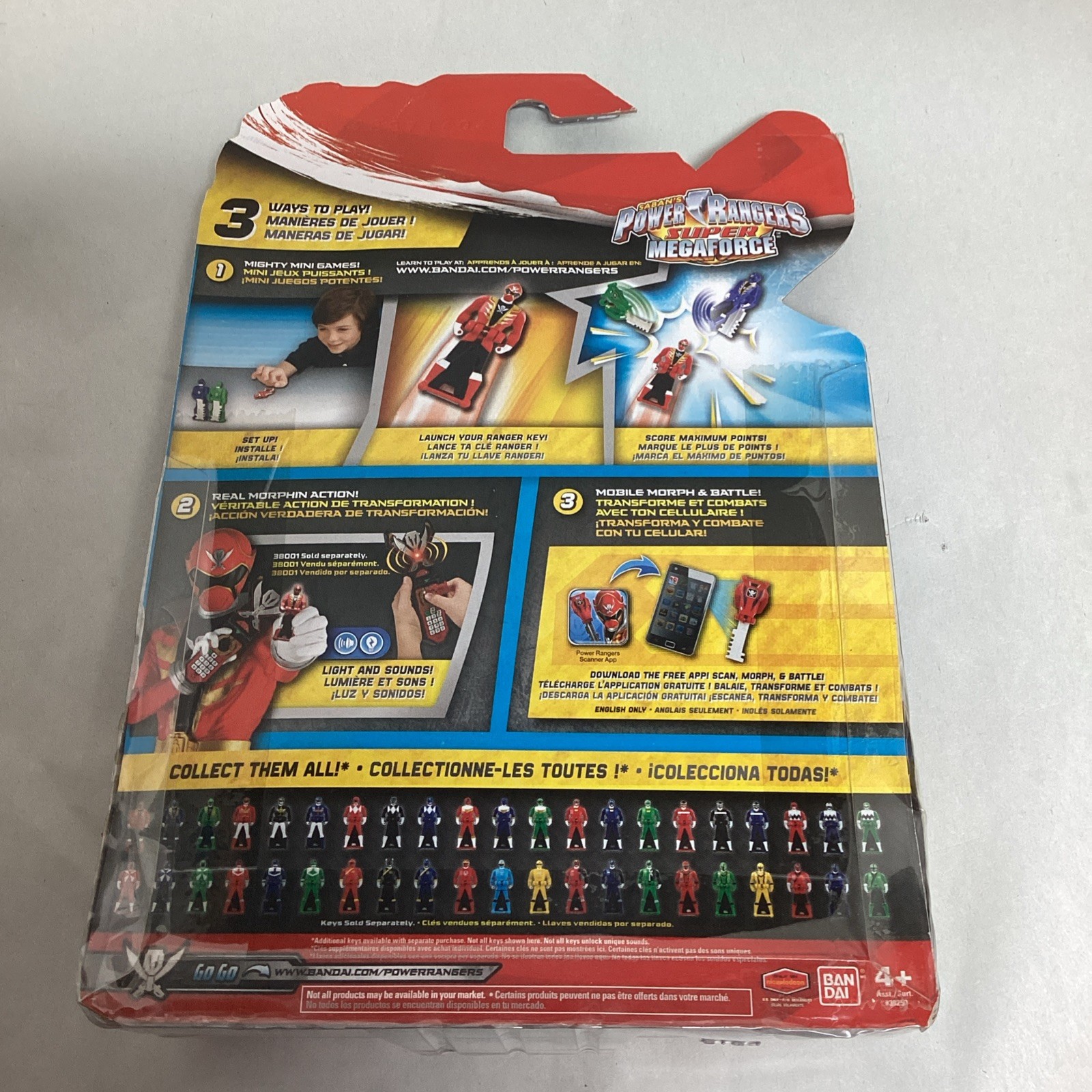 Power Rangers Super Megaforce Key Pack Red Blue Black WILD FORCE 38250- Free S&H