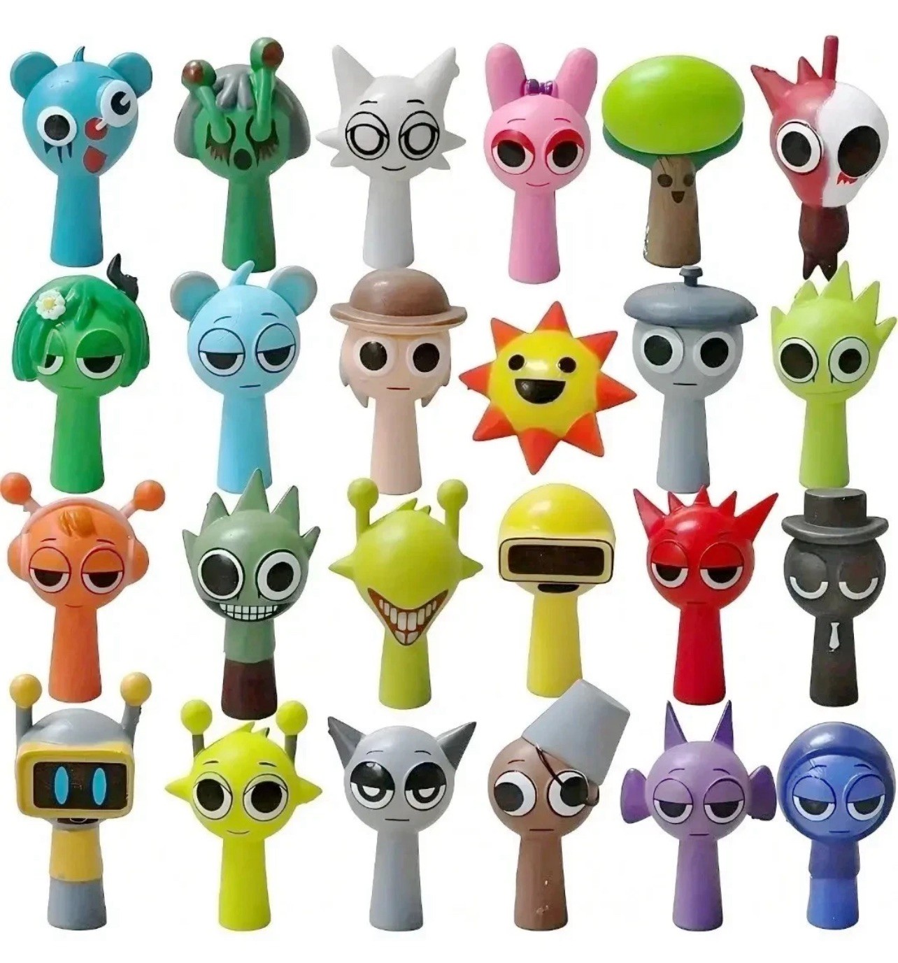 24pcs set Sprunki Model Toy Game Action Figures Toy Cake Toppers Birthday Gift