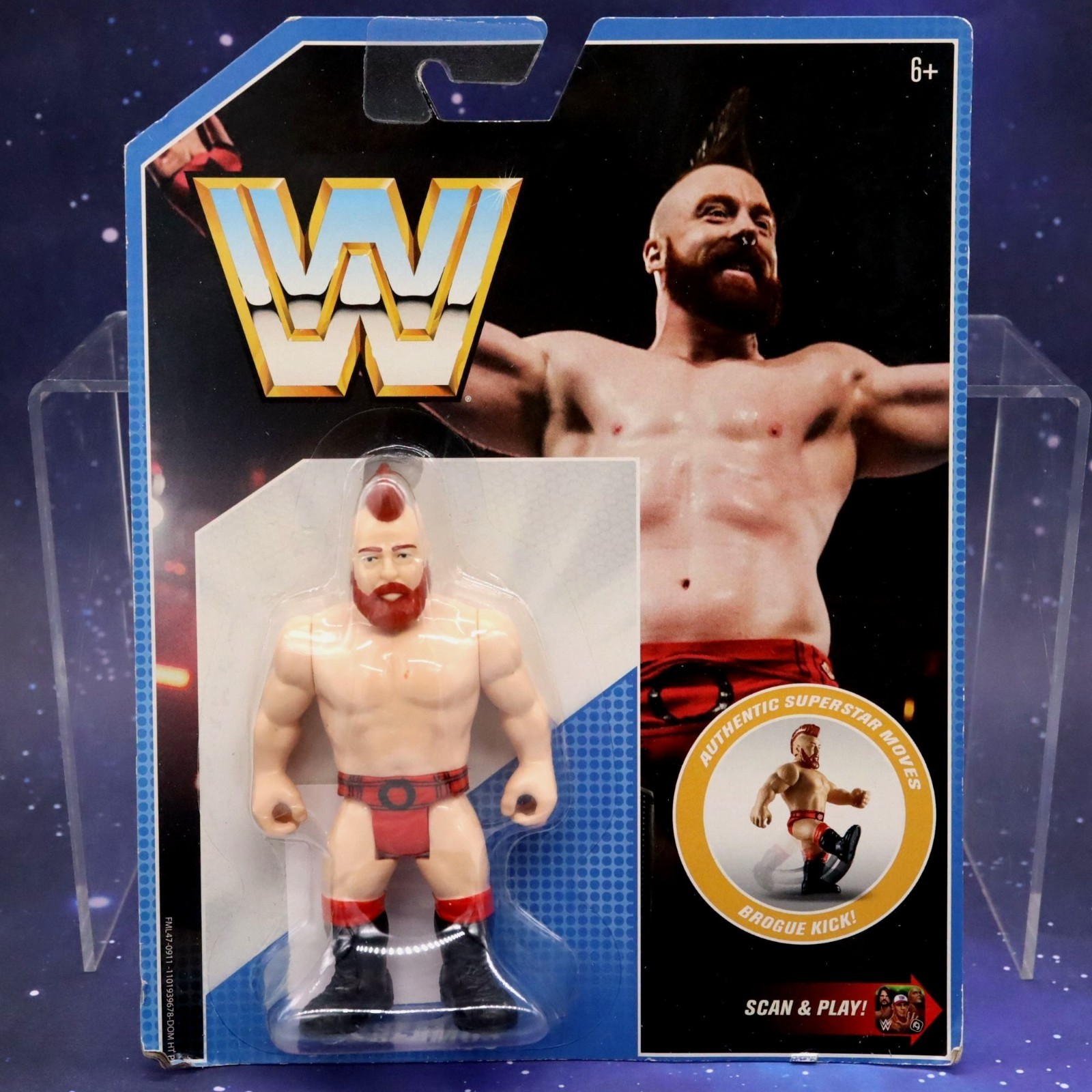 WWE Sheamus 4″ Action Figure w/ Brogue Kick Move Scan & Play Code 2018 Mattel