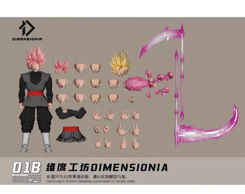DIMENSIONIA 01B God Defier Goku Black 1/12 Scale Action Figure In Stock IN BOX