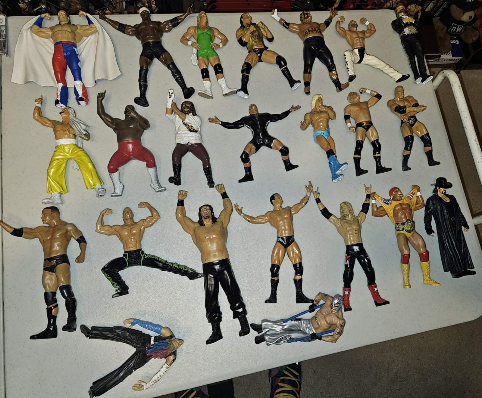 Lot Of 23 WWE/WWF Jakks Unmatched Fury- Great Khali, Hulk Hogan, Razor Ramon