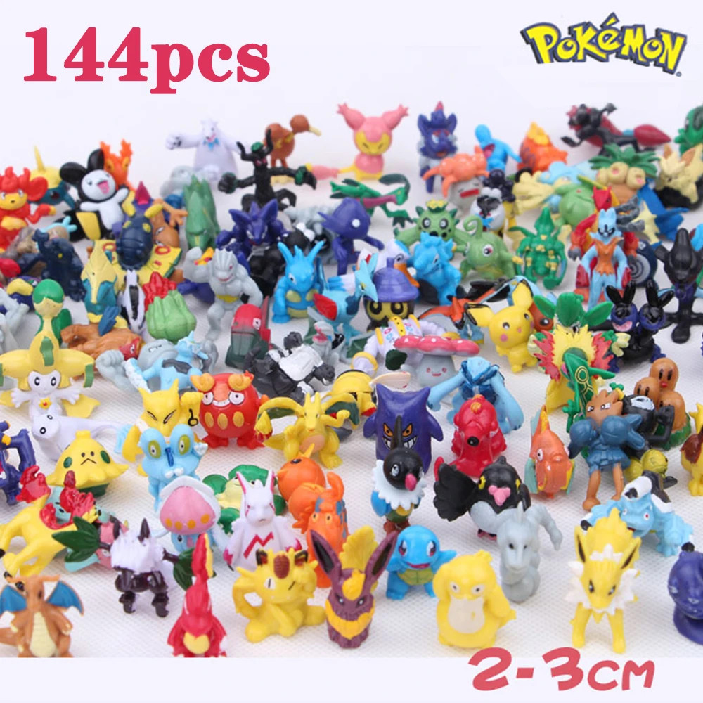 144 Pokemon Mini Figure Toys Pikachu Action Figures | Kids Gift |Party Favors|
