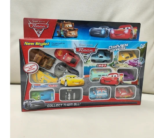 New 12pcs Disney Pixar Cars Back Force Lightning Mcqueen Jackson 6cm Storm Mater
