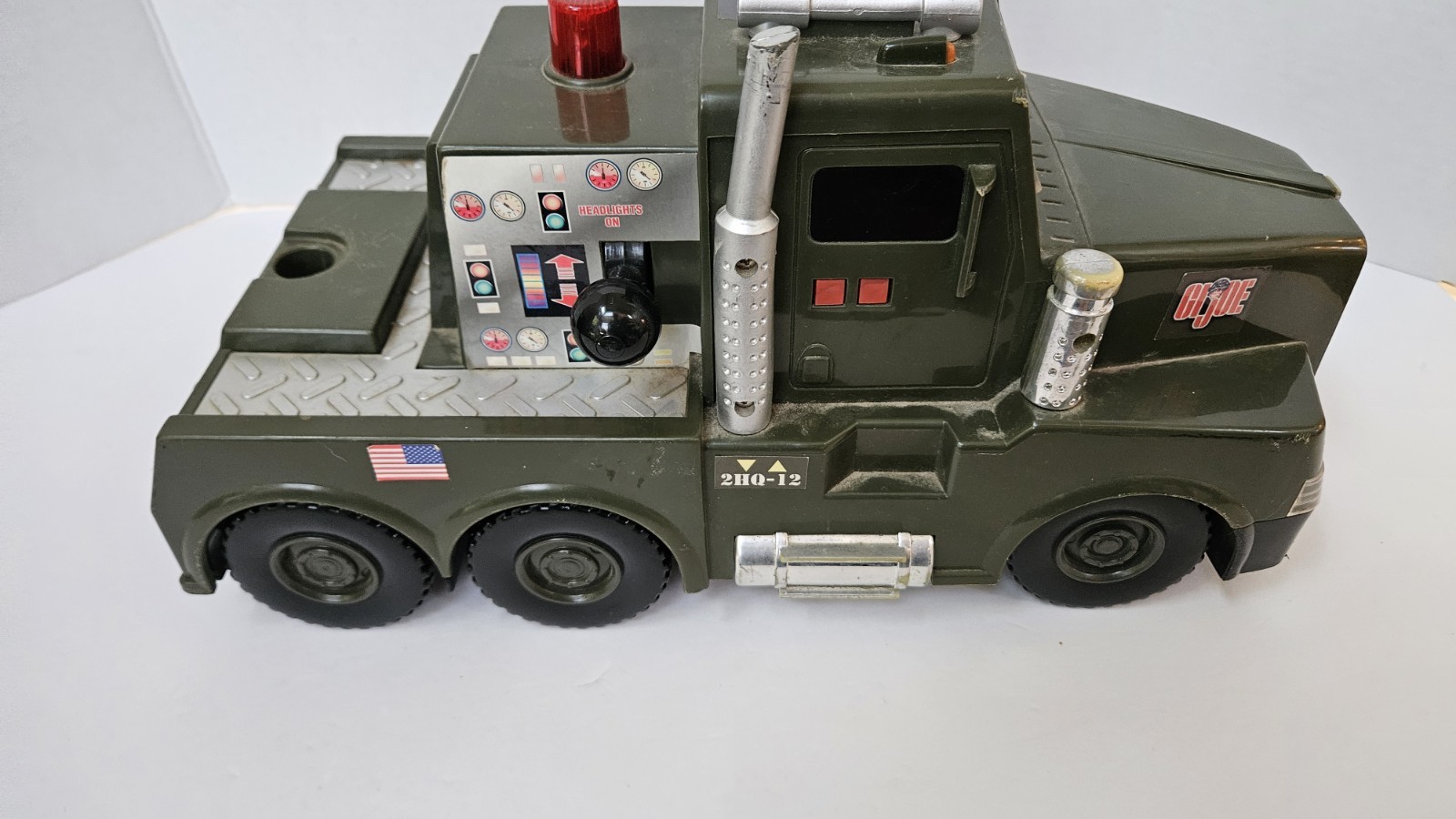 Vintage 2001 Hasbro G.I. Joe Motorized Military Big Rig Truck Trailer *Read Des*