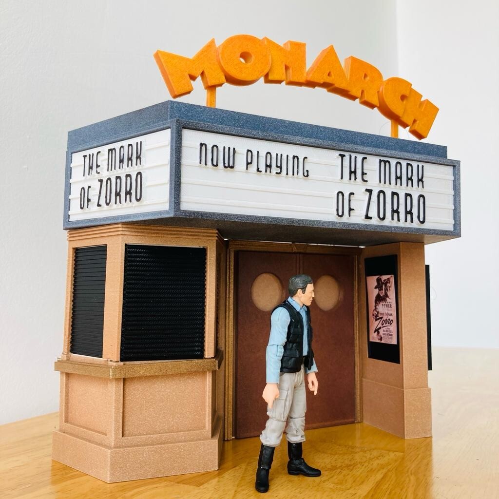 Monarch Theater diorama for 3.75 in (1:18 Scale) Figure