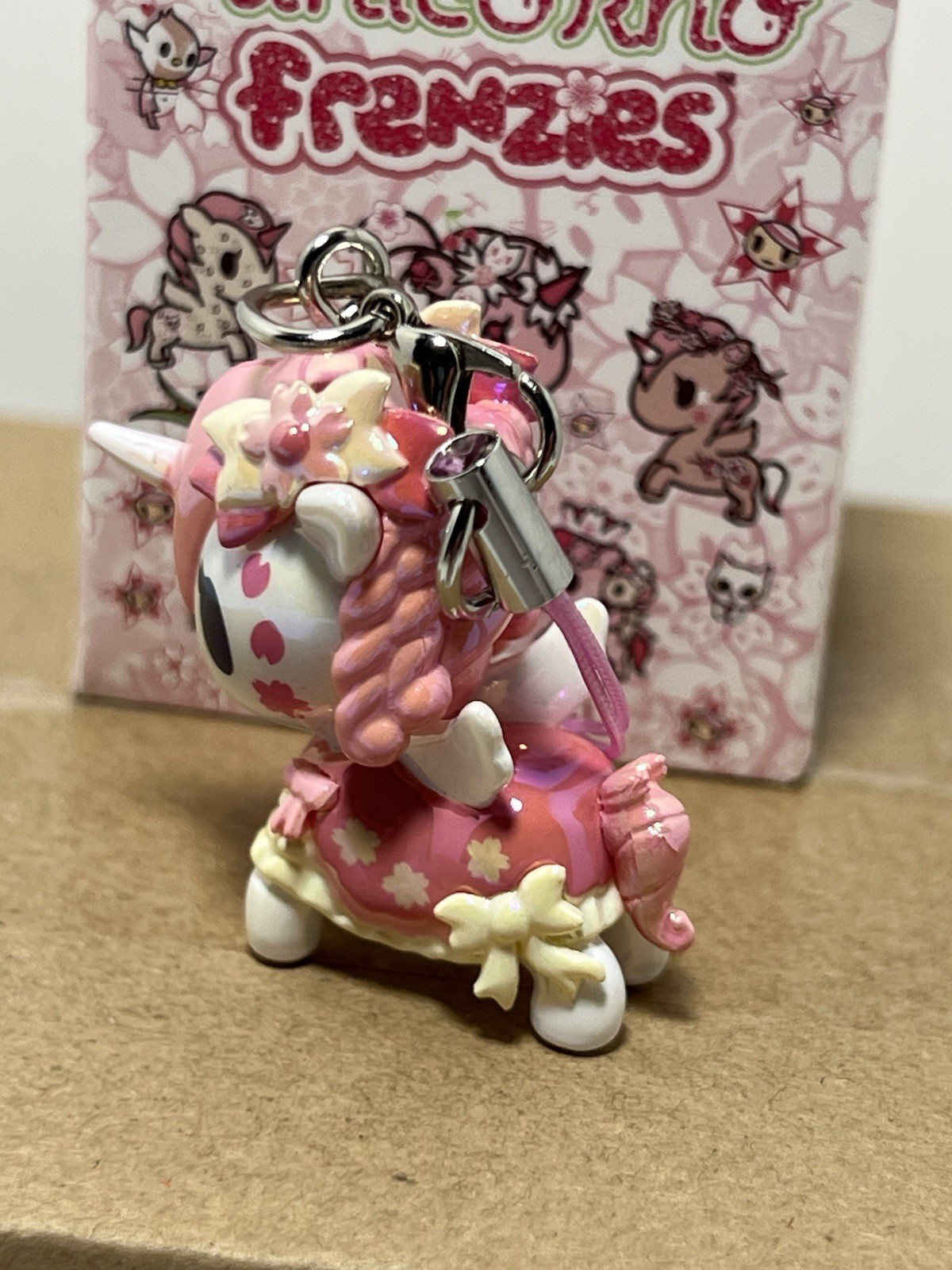 Tokidoki Unicorno Frenzies Shimmer Cherry Blossom Prim Keychain Bag Charm New