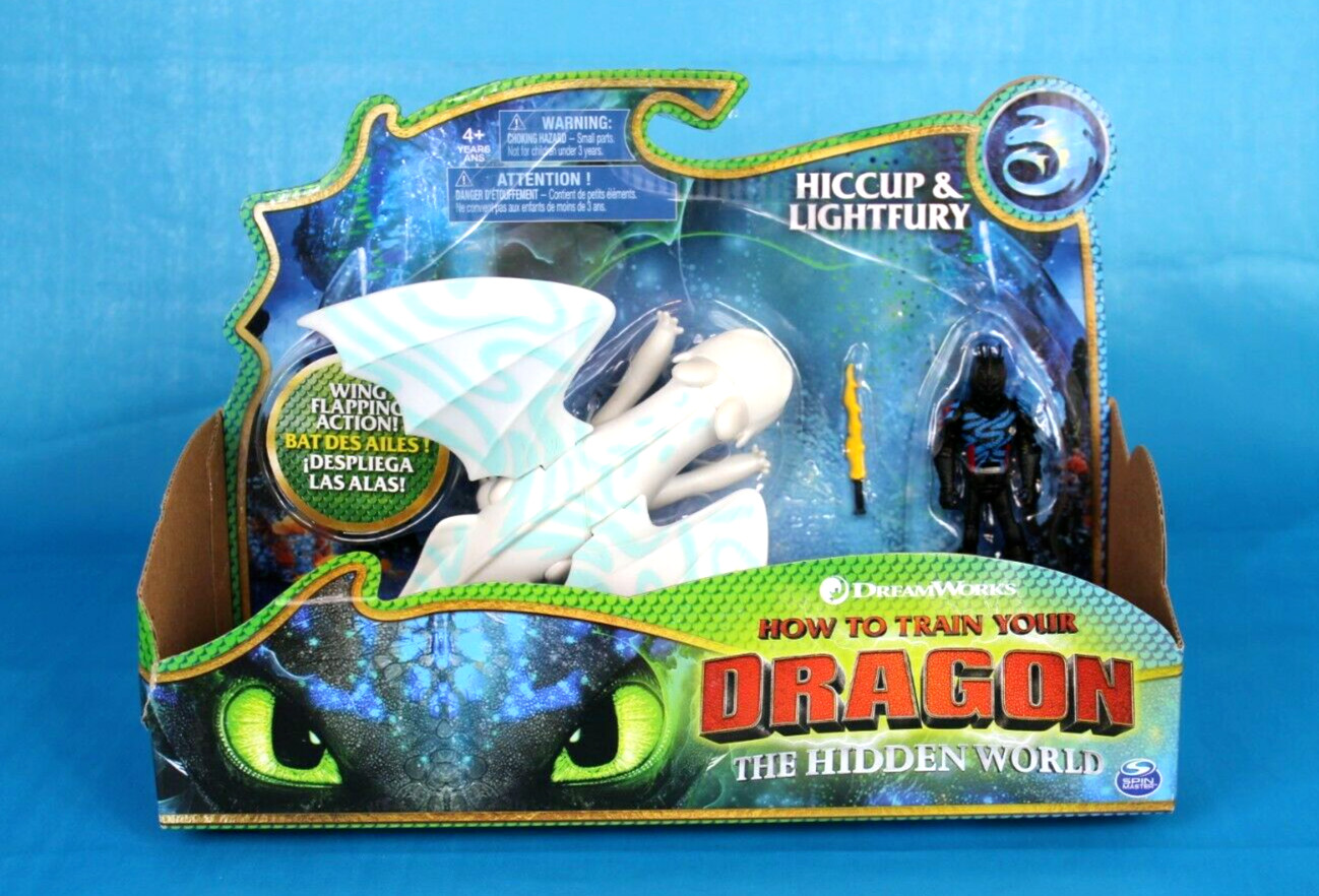 How to Train Your Dragon Armored Viking HICCUP & LIGHT FURY w/ Alpha Blue Marks