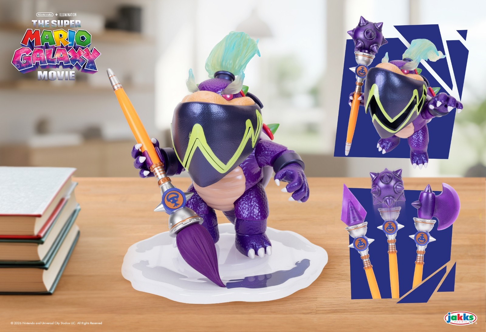 NEW! The Super Mario Galaxy Movie – 8″ Chomping Wonder Bowser Jr. Fig PRESALE