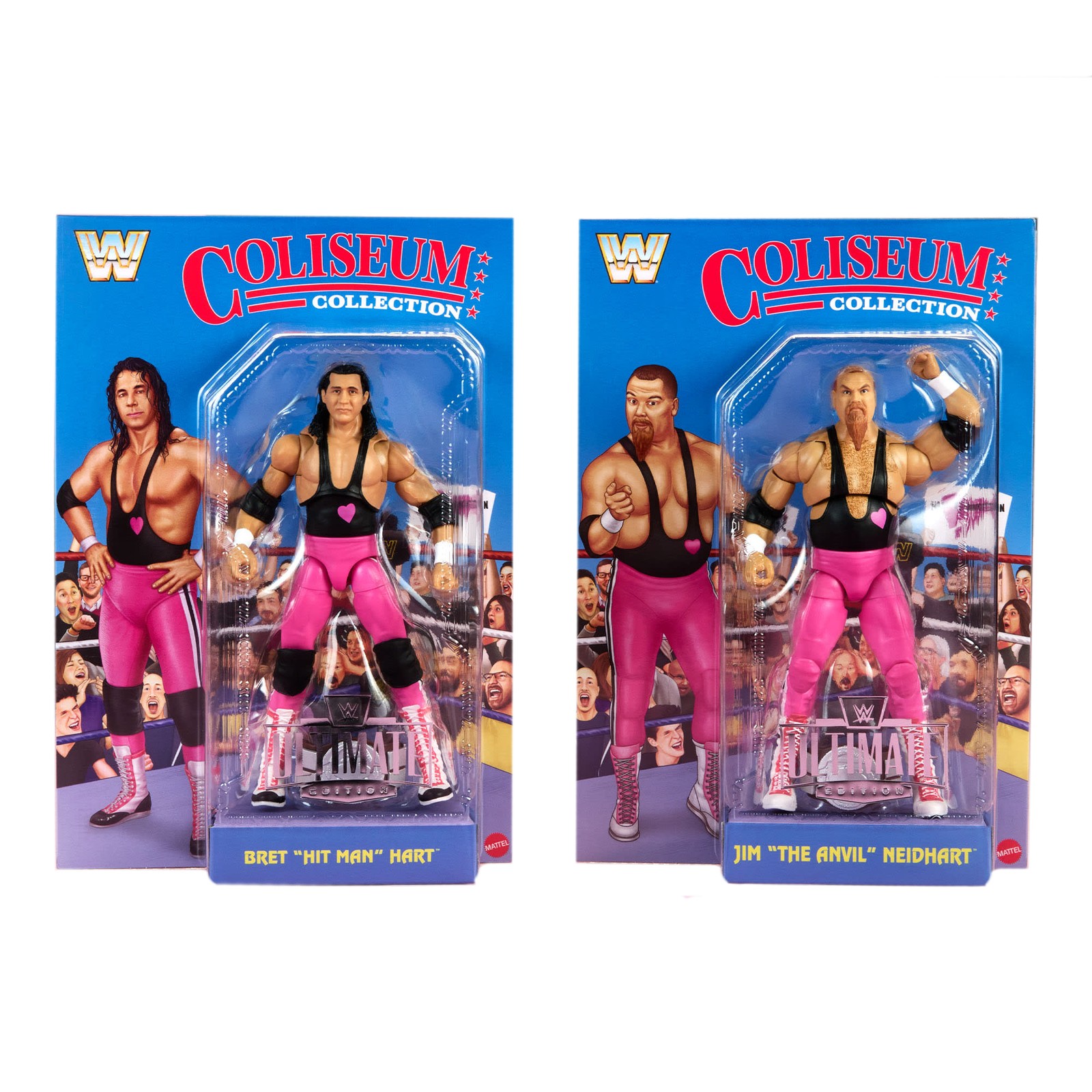 Hart Foundation (Bret & Jim Neidhart) (HVK93) Coliseum Collection – Set of 2
