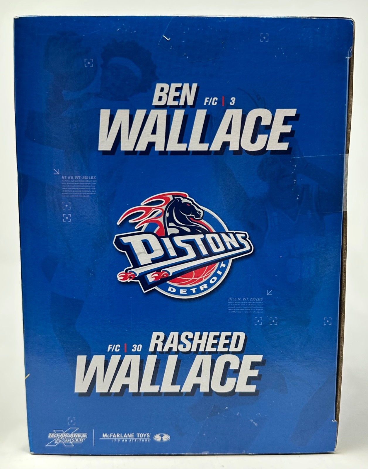 2004 MCFARLANE NBA BASKETBALL RASHEED BEN WALLACE CHAMPIONSHIP SEALED 2 PACK SET
