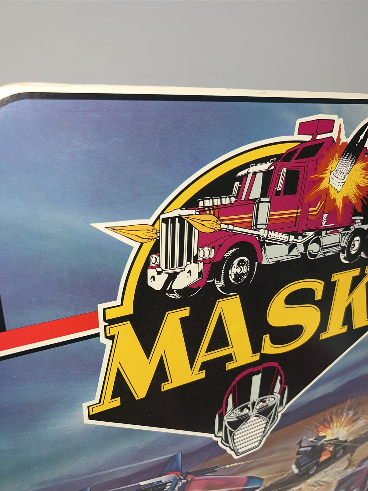 Vintage 1985 Kenner MASK RHINO Thunderhawk Switchblade Store Display Header 🔥