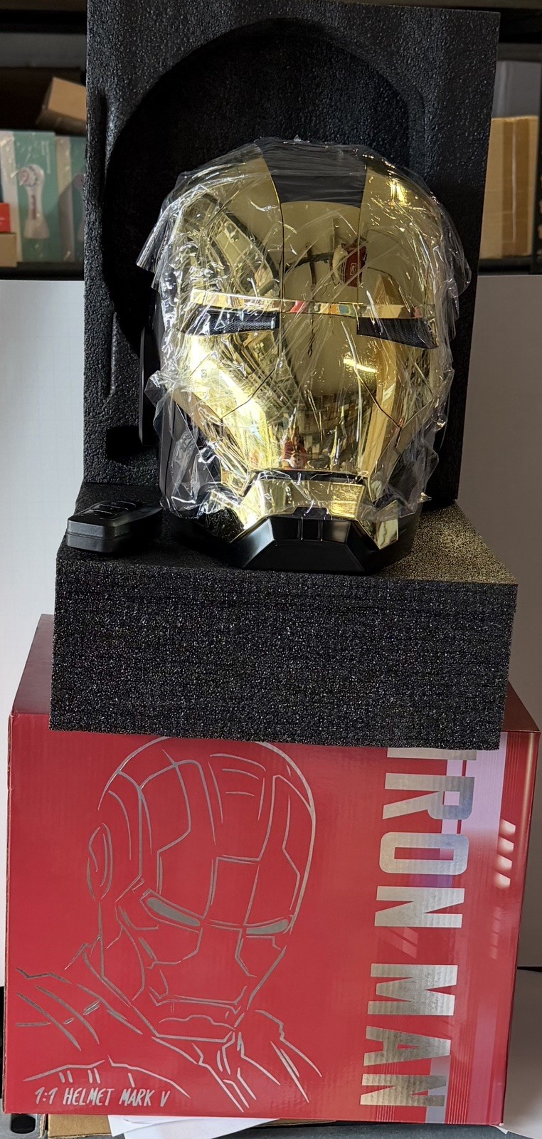 AUTOKING 1:1 Wearable JARVIS Voice Control Cosplay Iron Man MK5 Helmet Mask Gift