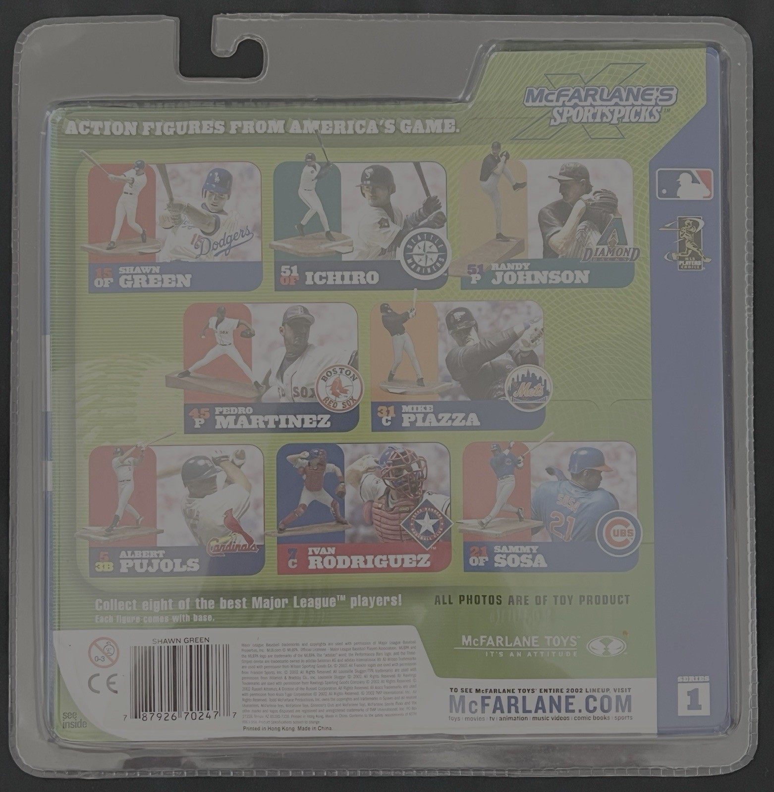 Shawn Green • McFarlane MLB Series 1 LA Dodgers White Jersey New In Package MIP