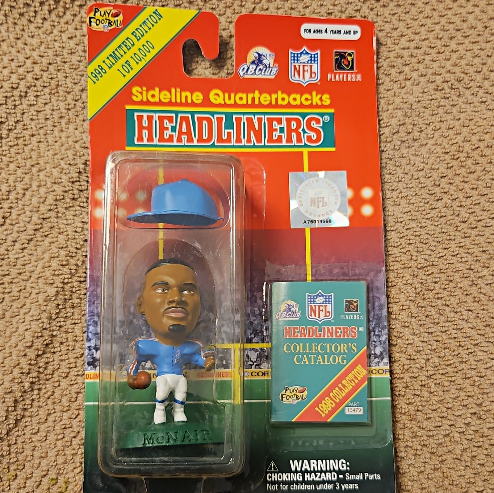 Corinthian Headliners Steve McNair NFL Figure 1998 w/ Hat Catalog