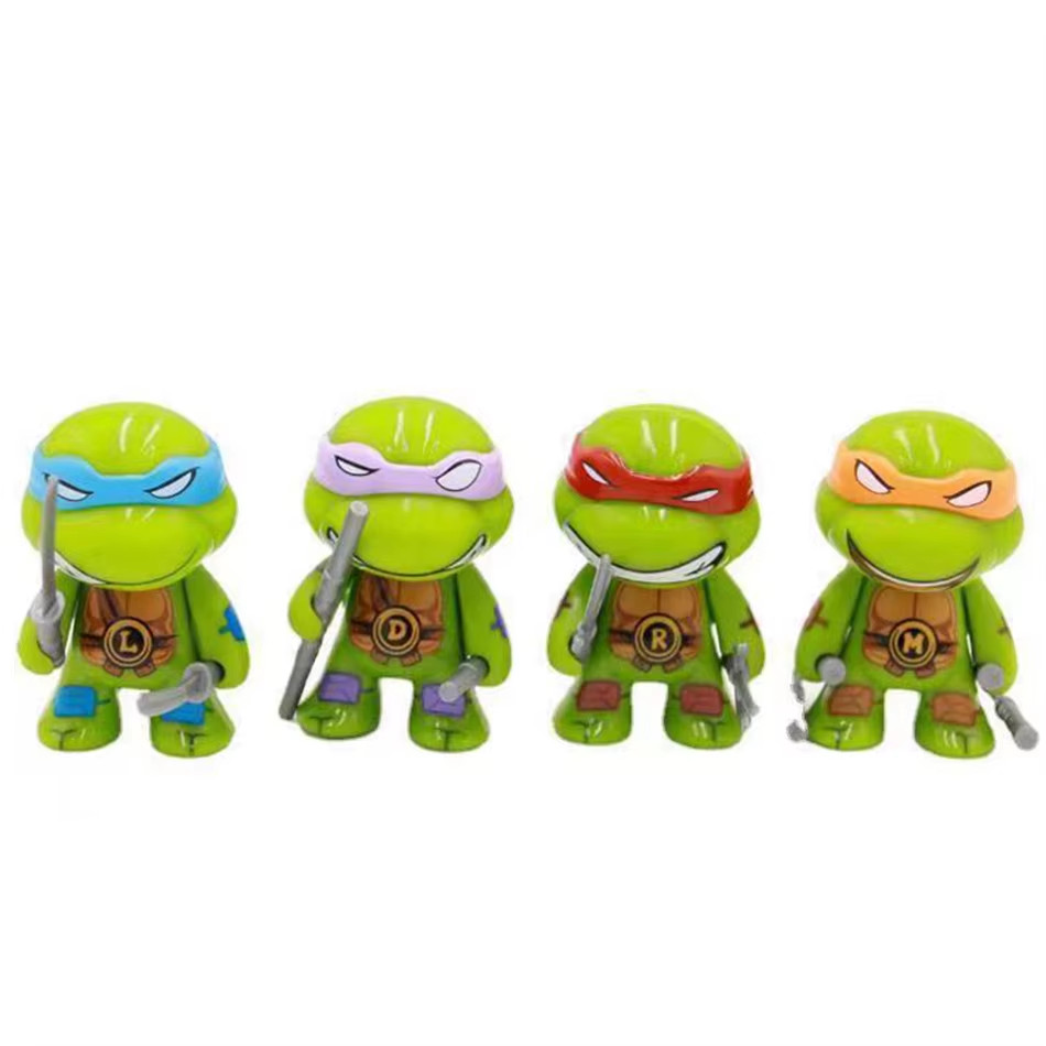 Cartoon Ninja Turtle Figure Set 4pcs Movable Joint Action Toy Gift