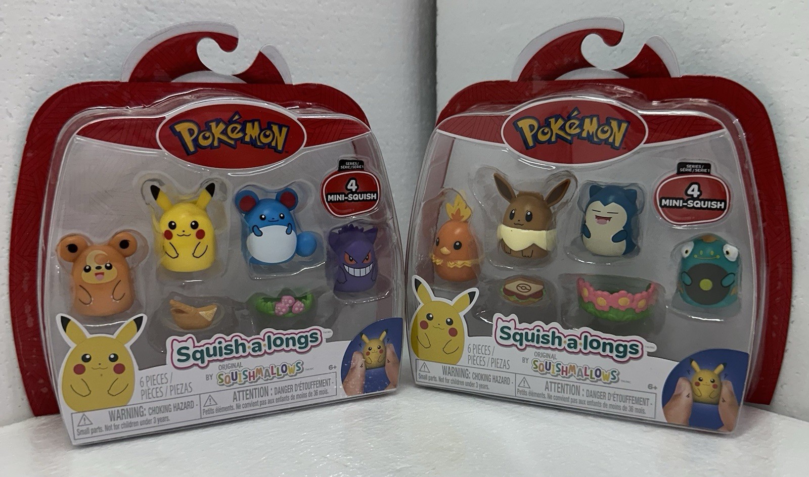 Pokémon Squishalongs Series 1 Mini Squish Set – 4 Piece x2