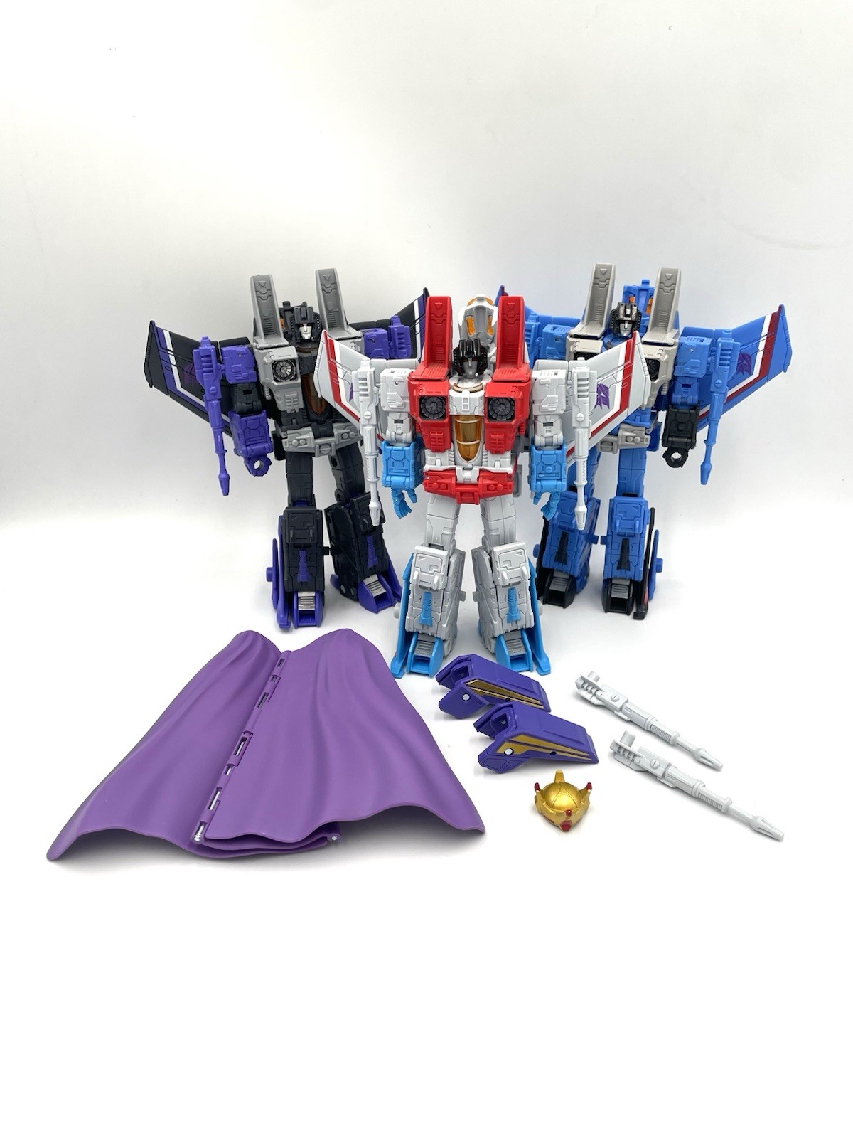 Transformers Dramatic Capture Series Starscream, Thundercracker, and Skywarp