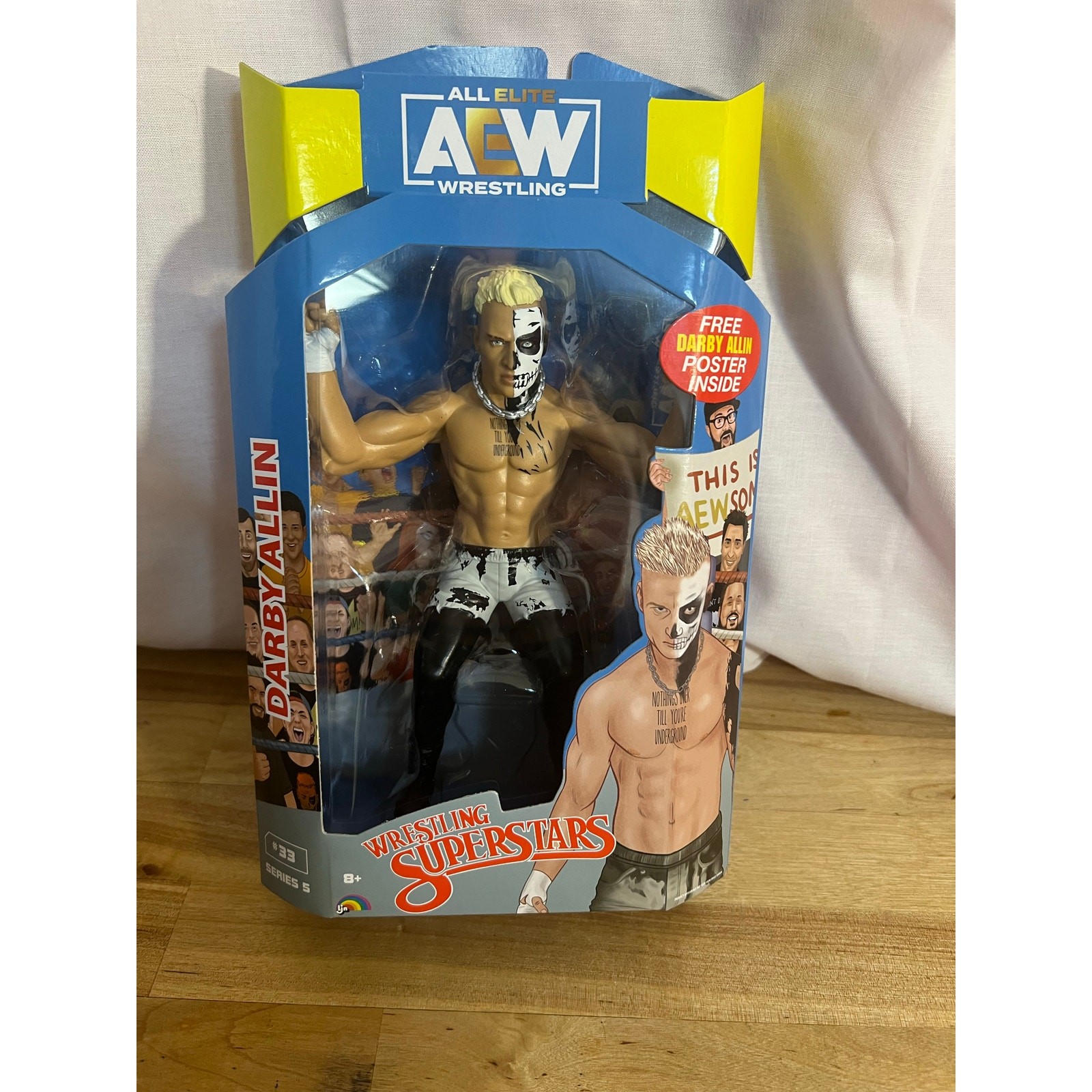AEW Wrestling Superstars Series 5 #33 Darby Allin With Free Poster Inside