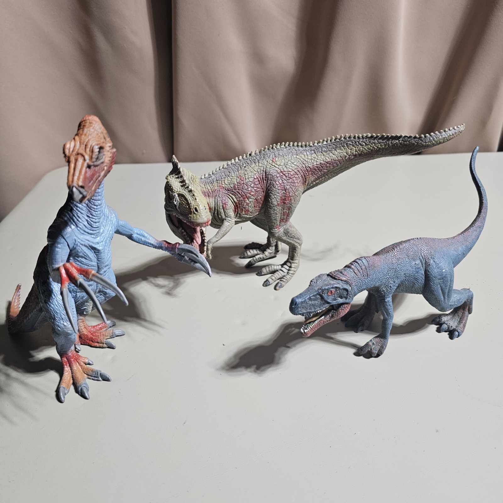 Lot of 3 Schleich Plastic Dinosaur Action Figures .