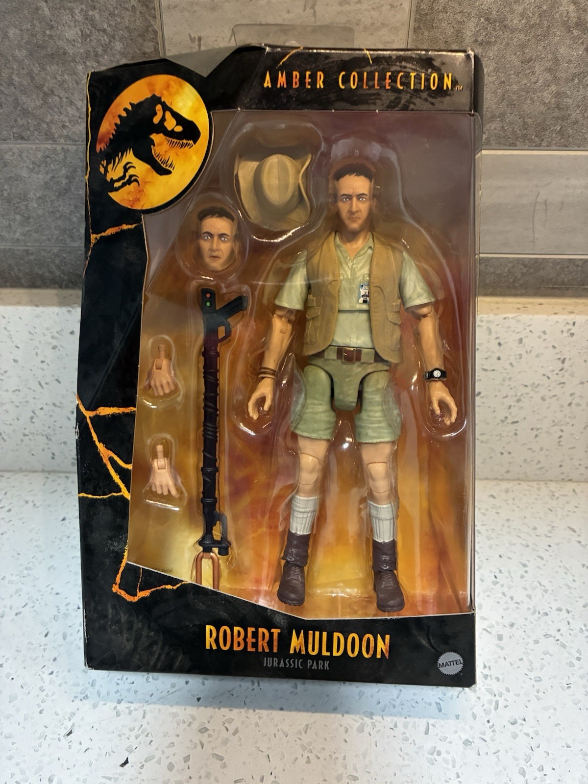 MATTEL JURASSIC PARK ROBERT MULDOON FIGURE AMBER COLLECTION 2020 NEW IN BOX