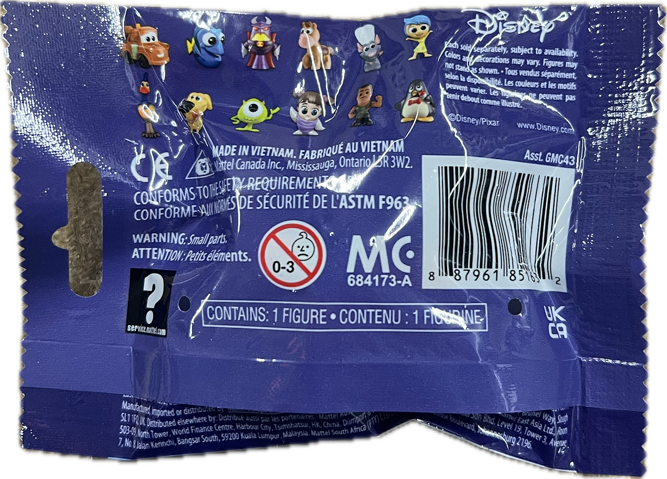 Pixar Mini Figure Assortment Blind Bag – 5 PACK