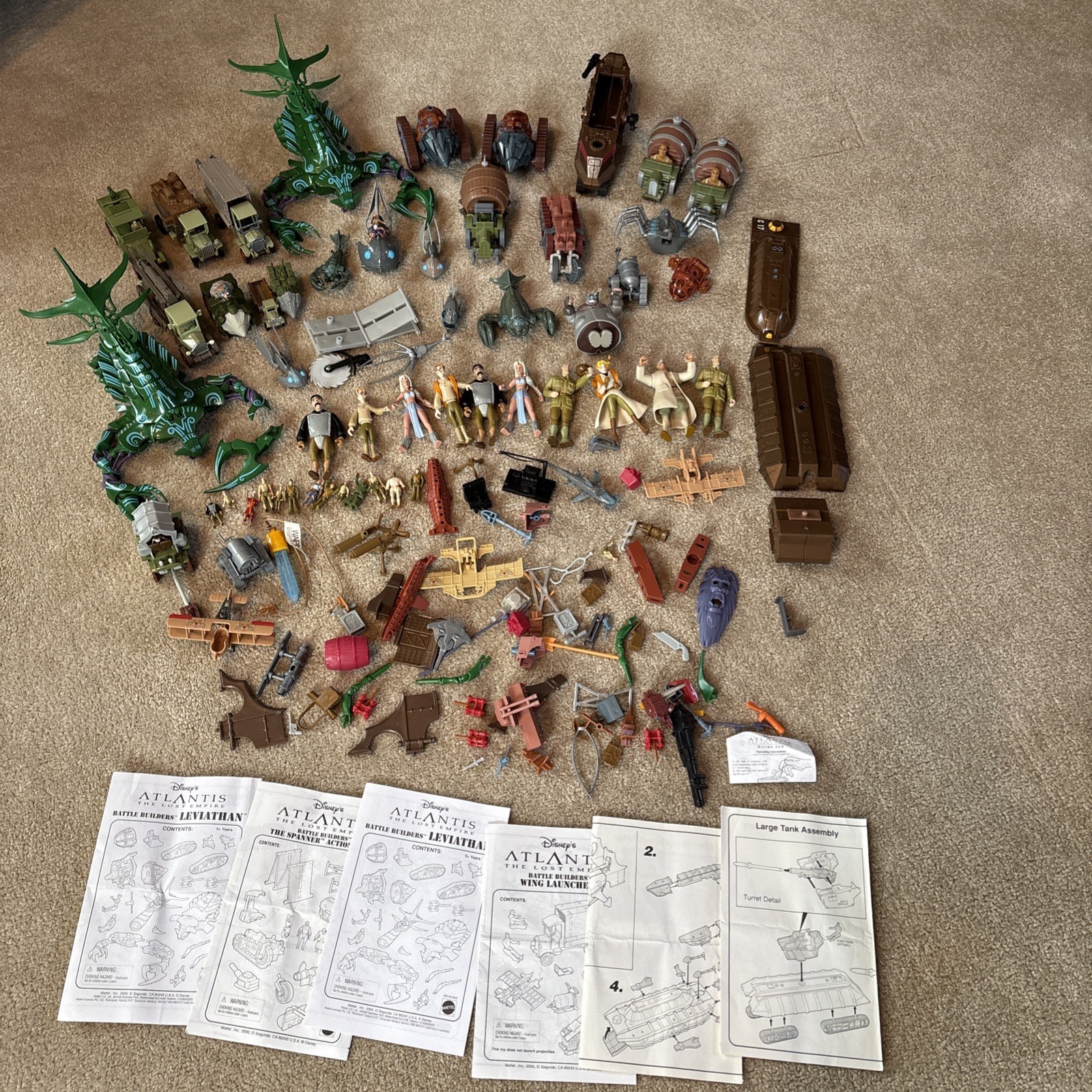 Disney Atlantis The Lost Empire Figure Toys Lot Figures Vehicles Accessories