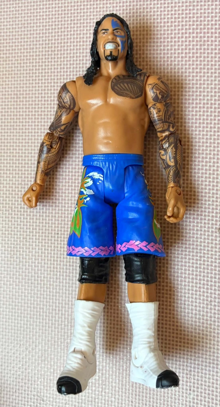 2013 Mattel WWE Basic Battle Pack 37 JIMMY & JEY USO Bloodline Blue Trunks