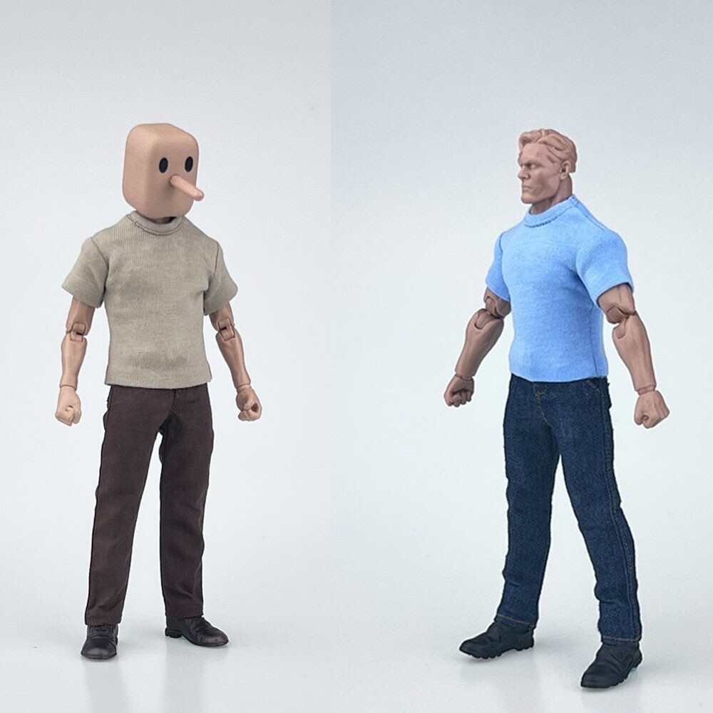 1/12 Scale Male Soldier T-Shirt Short Sleeve Clothes Model for 6″ Action Figure