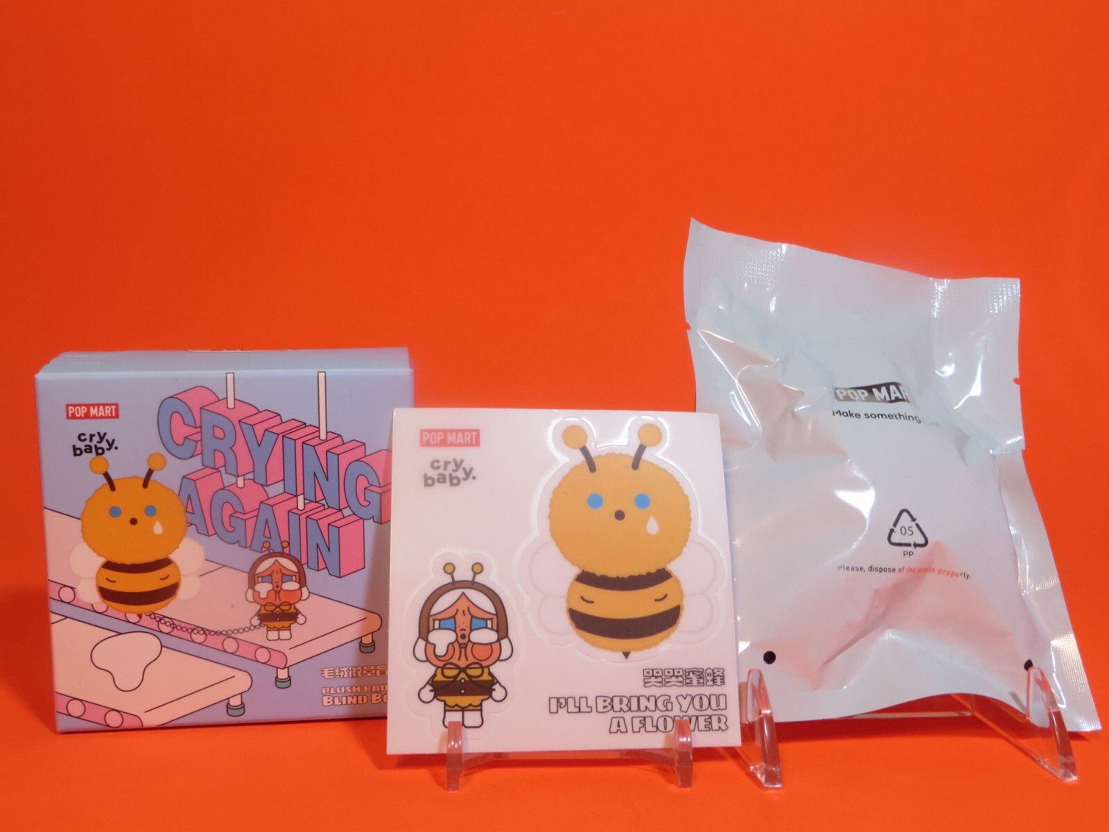 ’23 Crybaby Crying Again Plush Badge/ Brooch… I’ll Bring You a Flower