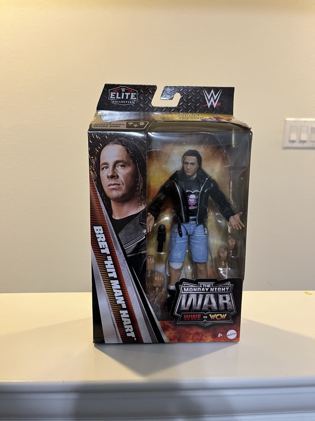 WWE Elite Monday Night War Series 12 BRET HITMAN HART BAF Rockabilly