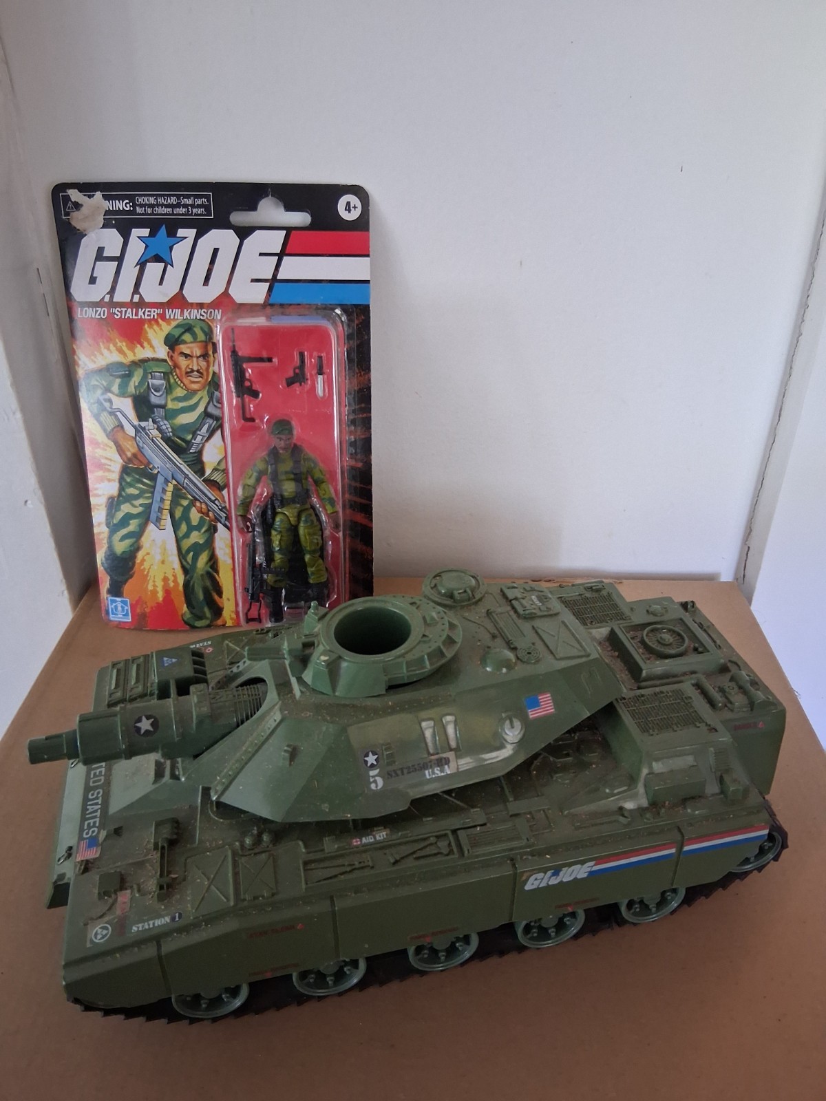 Vintage GI Joe Mobat Tank Vehicle 1982 , Steeler Fig near Complete & Works