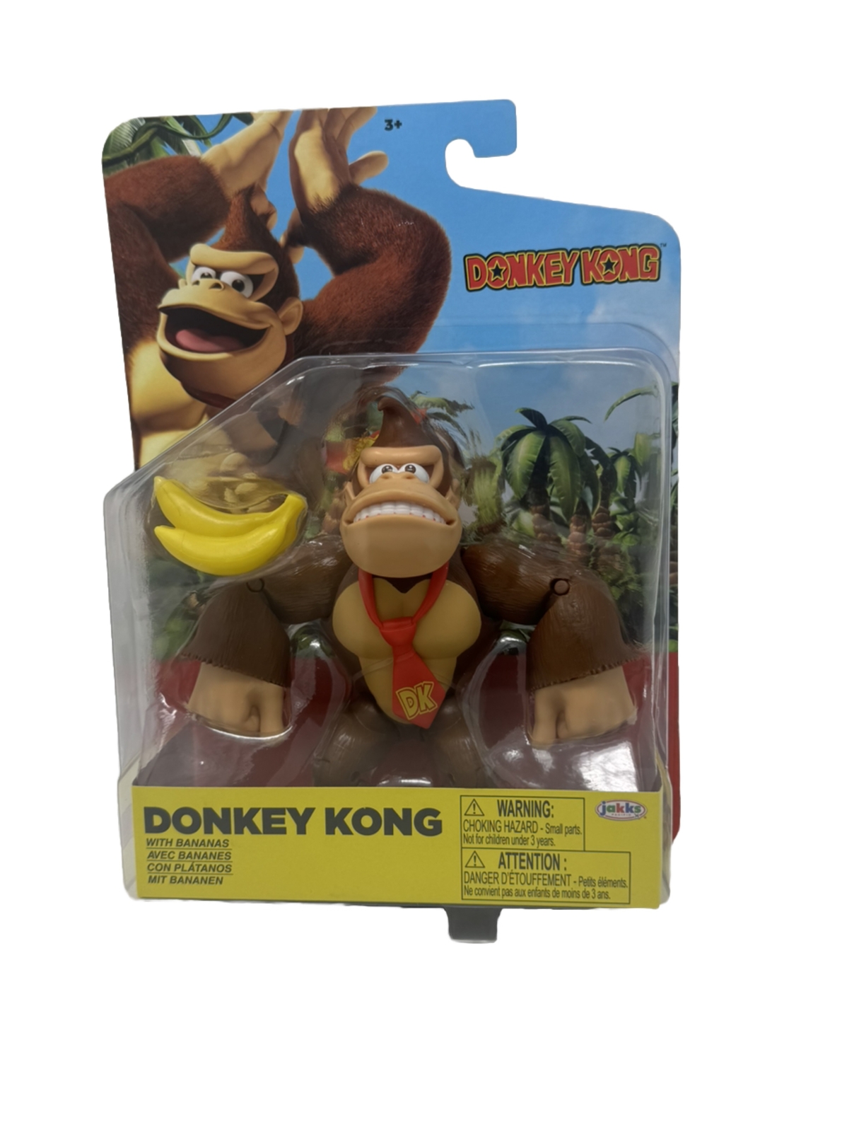 Jakks Pacific World of Nintendo Donkey Kong With Bananas 4″ Inch Figure – NEW