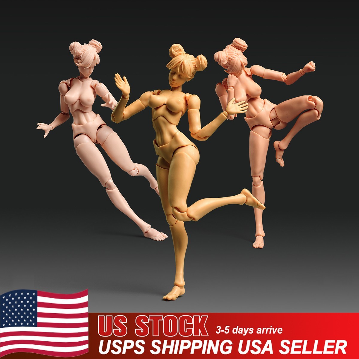 USA Romankey X COWL 1/12 Female Soldier Figure 6inch Pale Skin Joint Body Model
