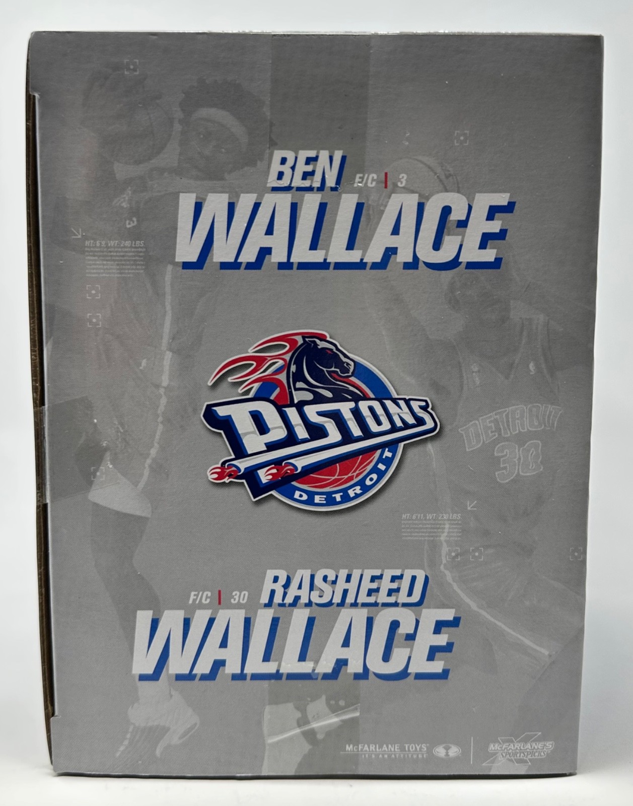 2004 MCFARLANE NBA BASKETBALL RASHEED BEN WALLACE CHAMPIONSHIP SEALED 2 PACK SET