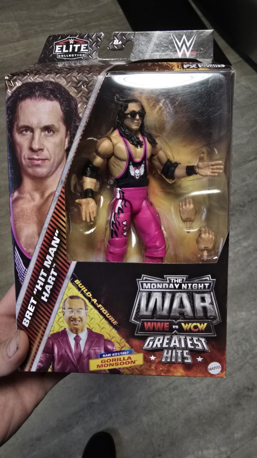 WWE Elite Greatest Hits Bret The Hit Man Hart Monday Night Wars WCW