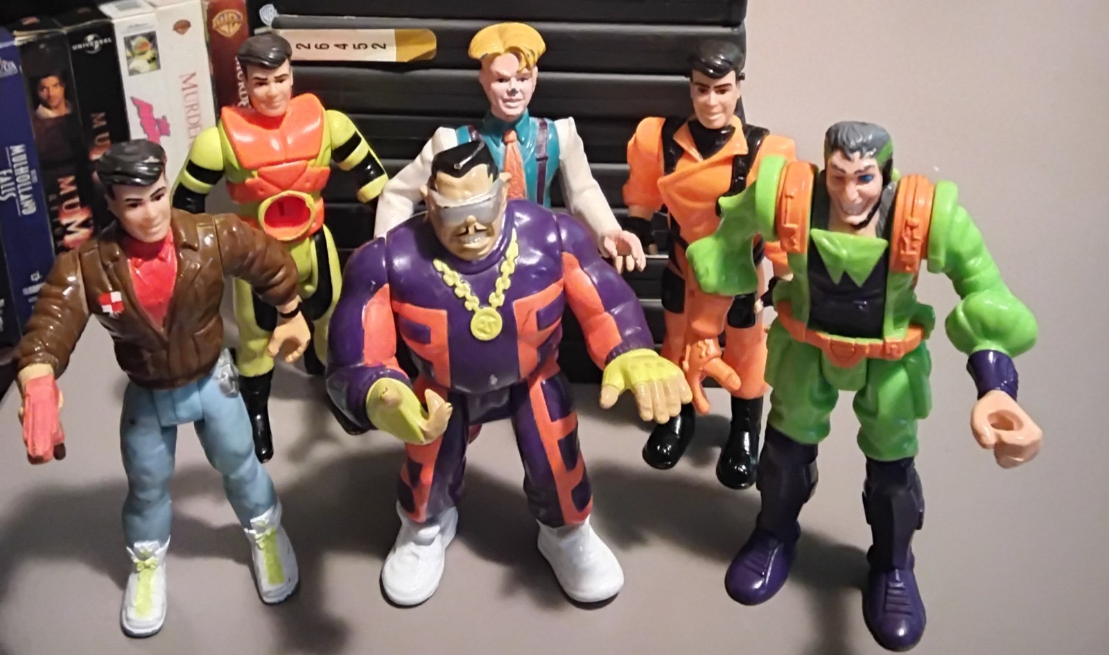 6 James Bond JR. Cartoon Show Toy Figures.