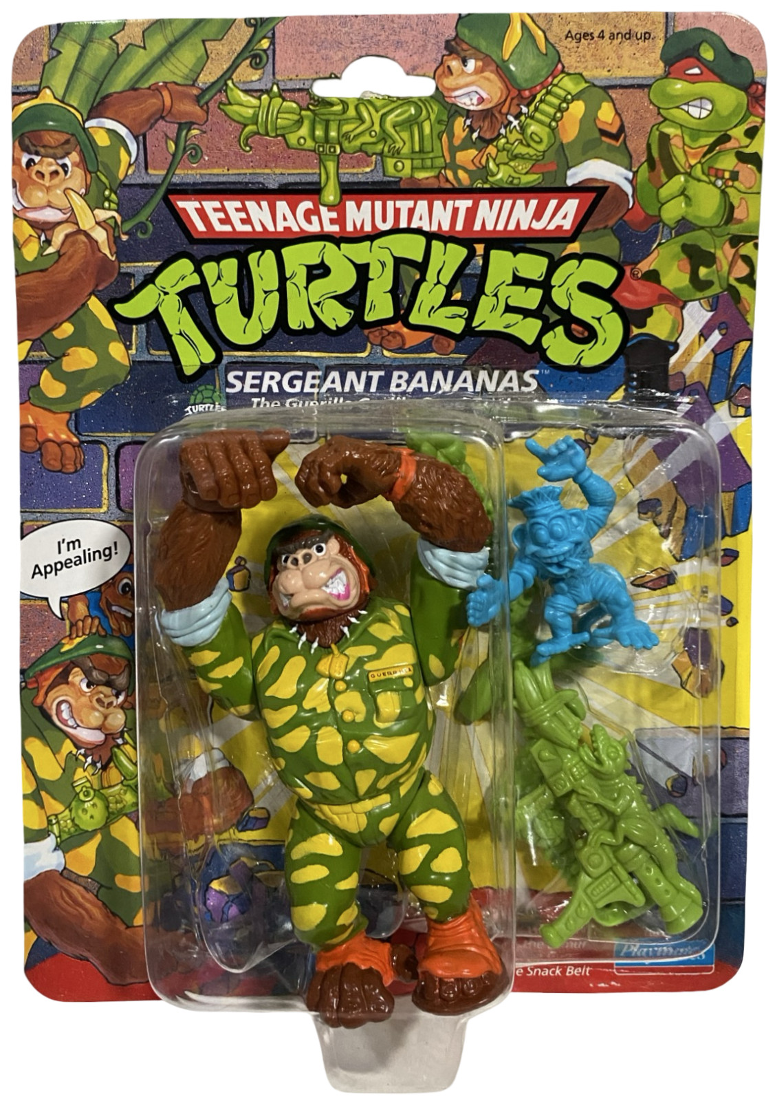 Teenage Mutant Ninja Turtles Sergeant Bananas 1991 Action Figure NEW w Creasing