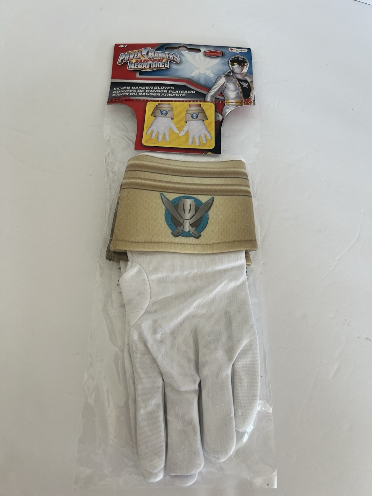 Power Rangers Sliver Ranger Gloves Nickelodeon Disguise 2014 NEW