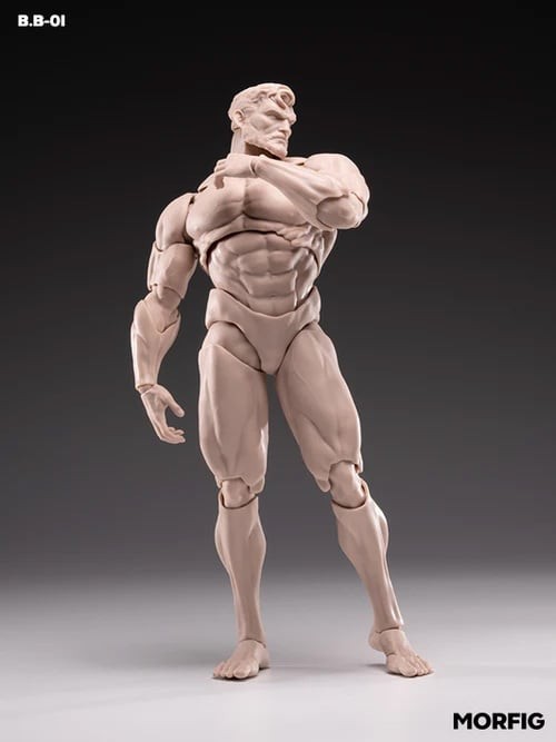 🇺🇸 Inart MORFIG Beta Warrior 1/12 Scale Action Figure Blank Body White Version