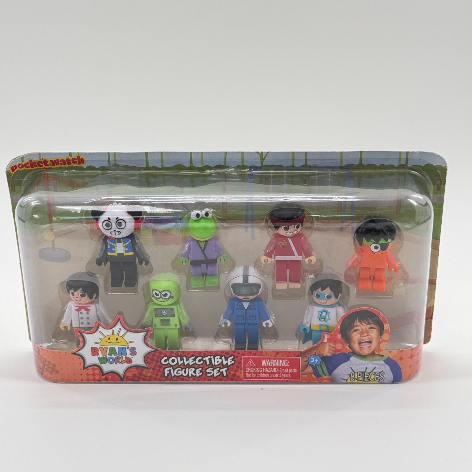 Ryan’s World Collectible Figure Set Kids Multicolor 8 Pieces Pilot Ninja Robot