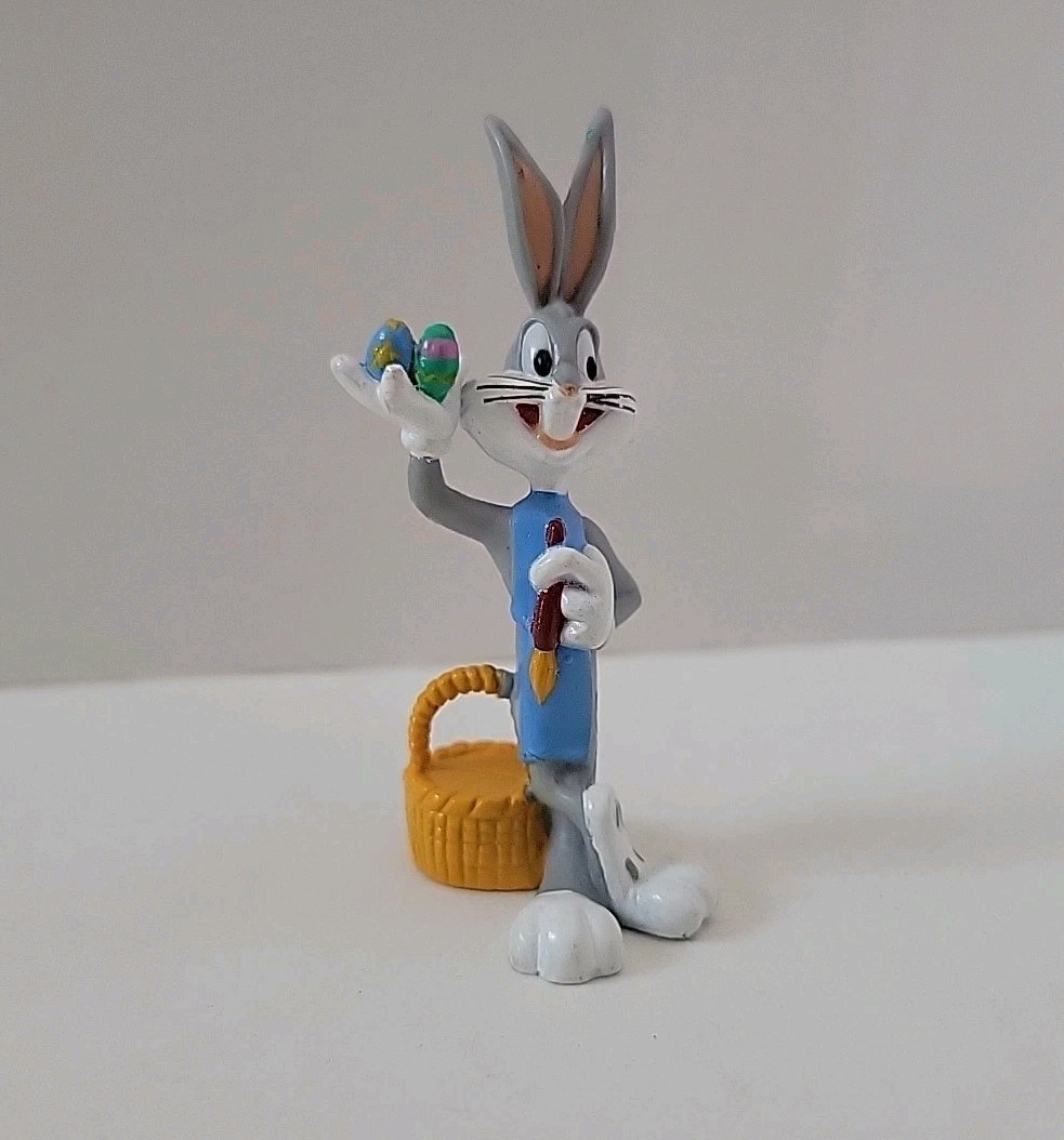 Vintage Looney Tunes PVC Set Warner Bros 1999 EASTER Marvin Martian Bug Bunny