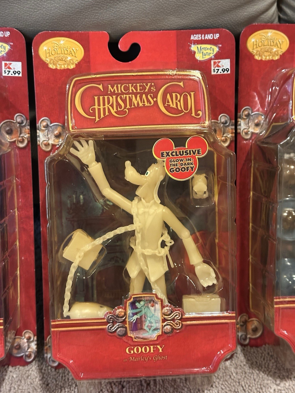 Mickey’s Christmas Carol Action Figures Lot of 7 Memory Lane 2002 Sealed Variant