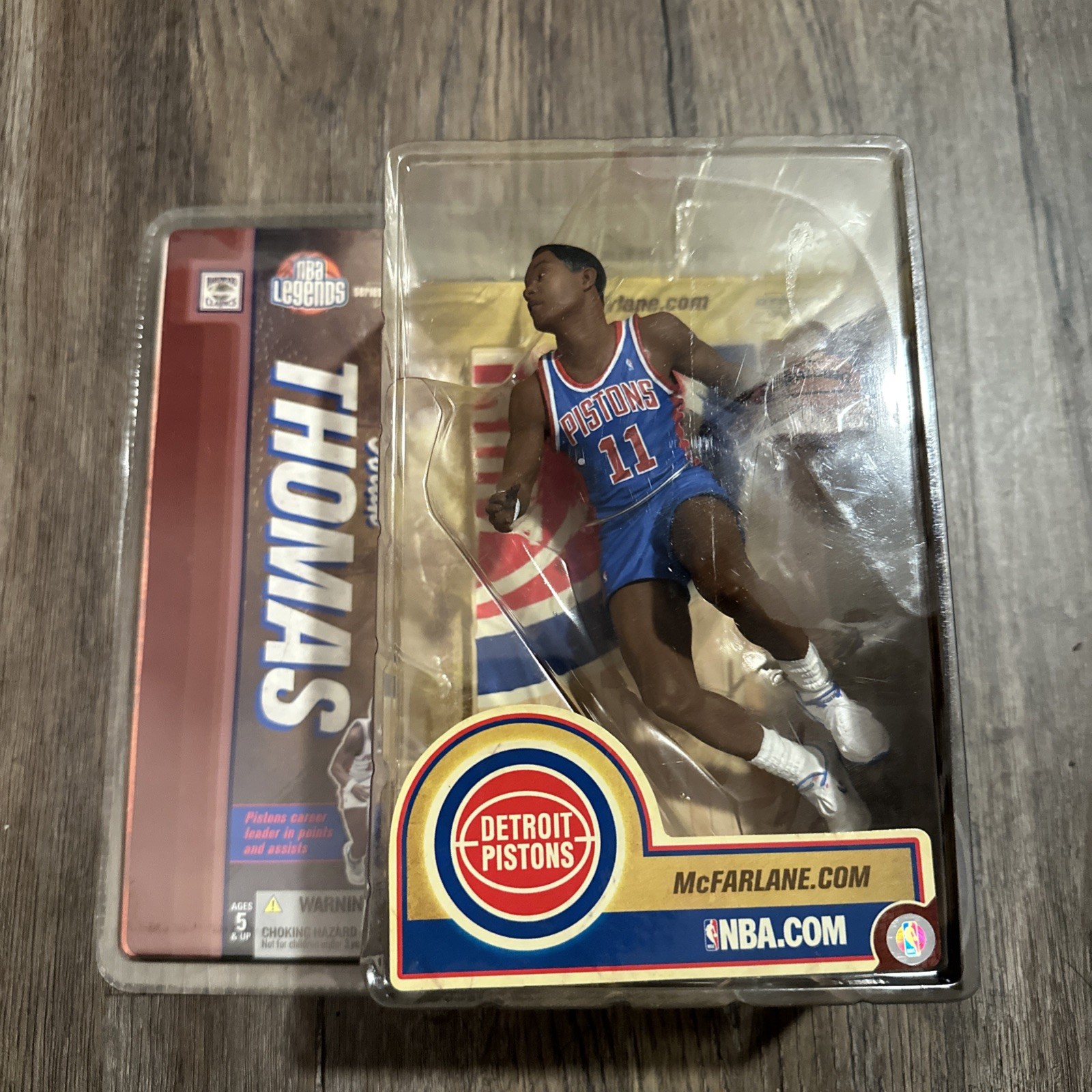 RARE McFarlane NBA Legends Series 2: ISIAH THOMAS Detroit Pistons blue VARIANT