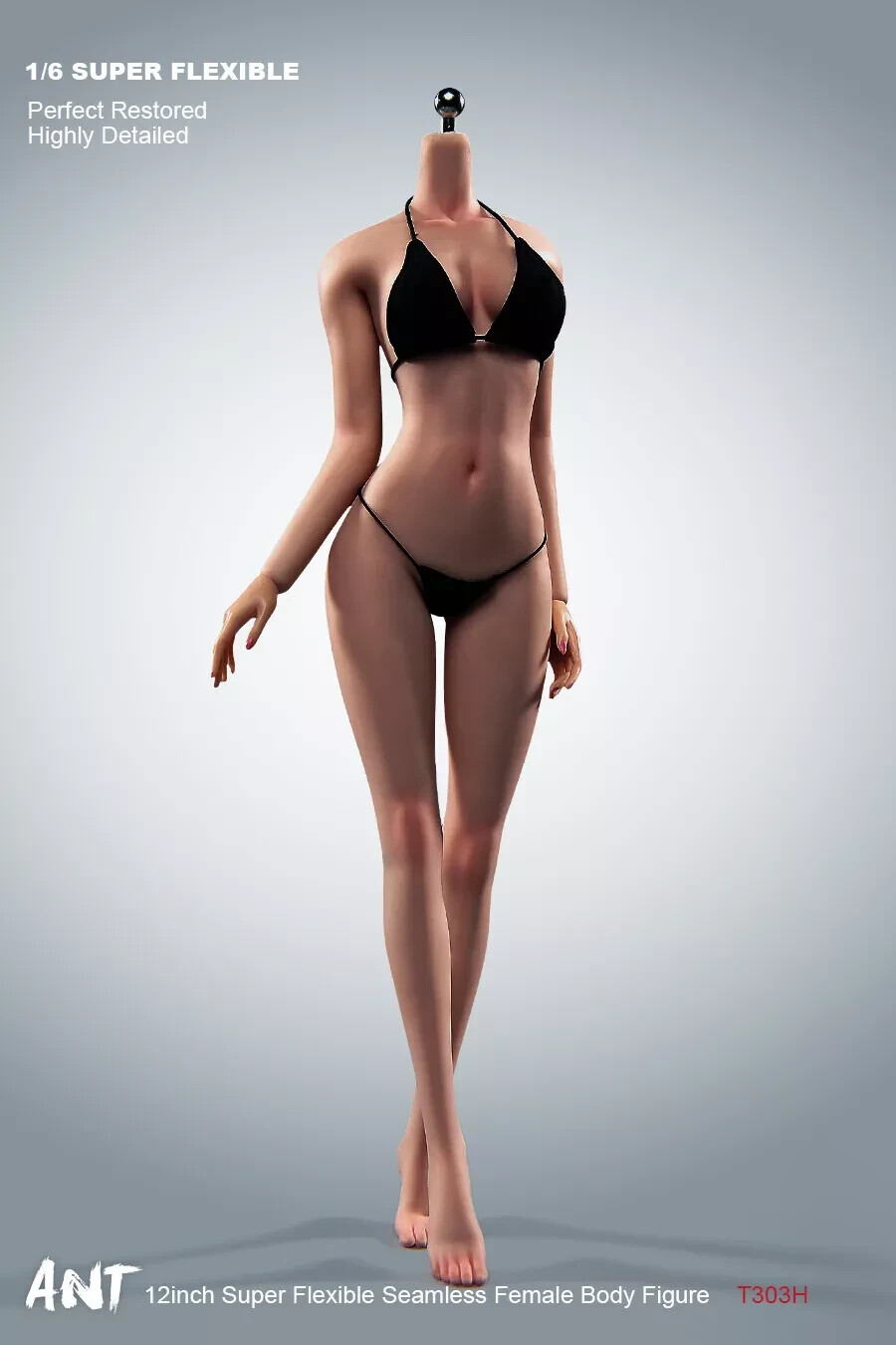 T303 1/6 Girl Super Flexible Seamless Copper Suntan Body 12” Female Figure Toys
